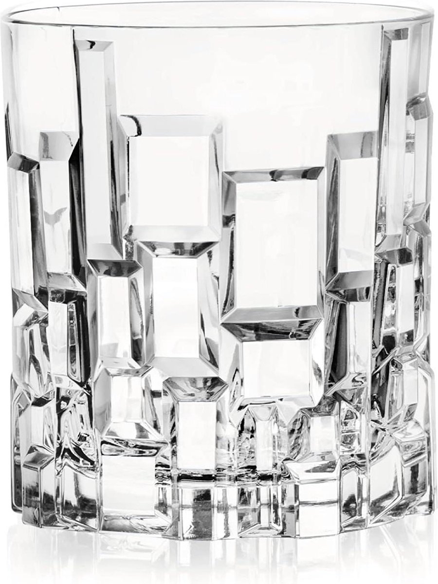 Set van 6 Korte Glazen van Luxion Kristal - Vaatwasserbestendig - Ideaal voor Etentjes en Nieuwe Huiseigenaren