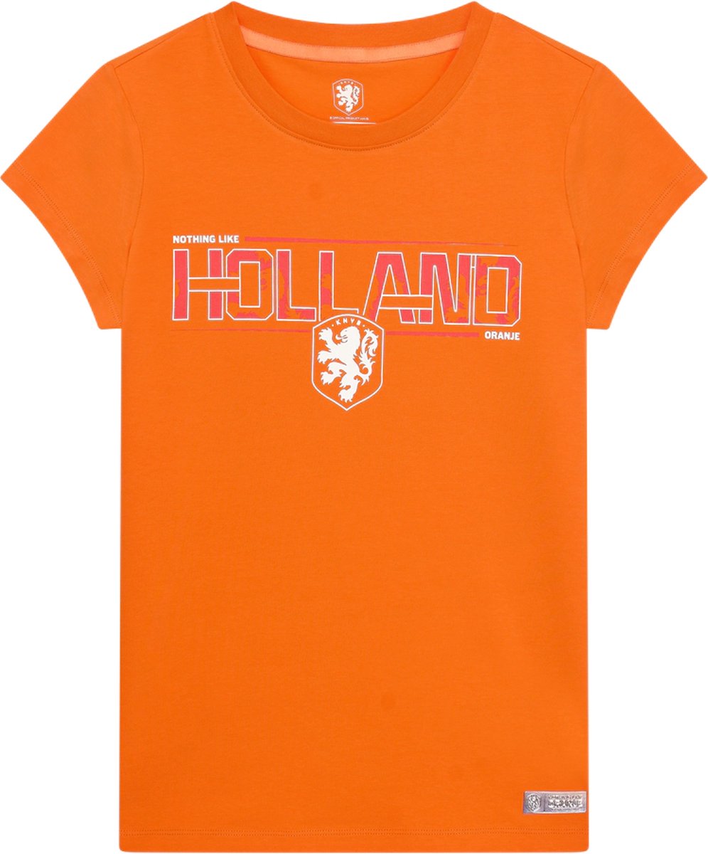 Nederlands Elftal T-Shirt Dames - Maat S - KNVB Fan Shirt - Katoen