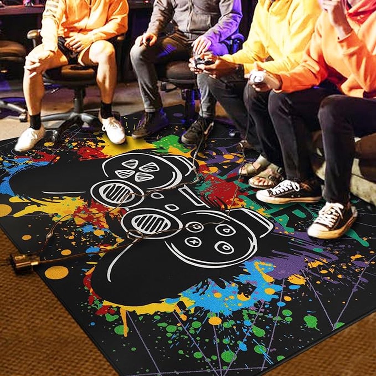 Gebied tapijten 80 x 150 cm cartoon race vlag pluizige woonkamer tapijten Shaggy gebied tapijt slaapkamer tapijt groot tapijt zachte kinderkamer tapijten comfortabele vloermat voor woondecoratie