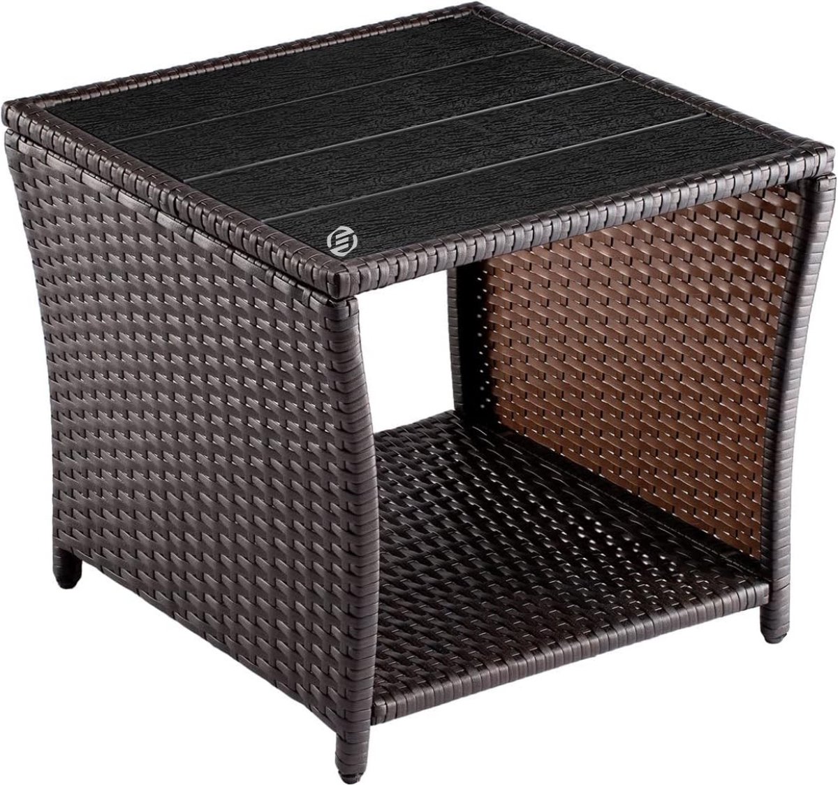 Equivera Bijzettafel Buiten - Bijzettafel Tuin - Salontafel Buiten - Salontafel Tuin - Koffietafel Buiten - Voor Binnen en Buiten - Must Have Voor Jouw Tuin! Bruin