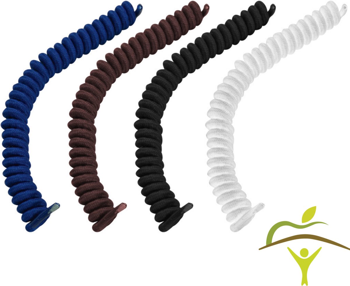 Elastische spiraal schoenveters : Zwart