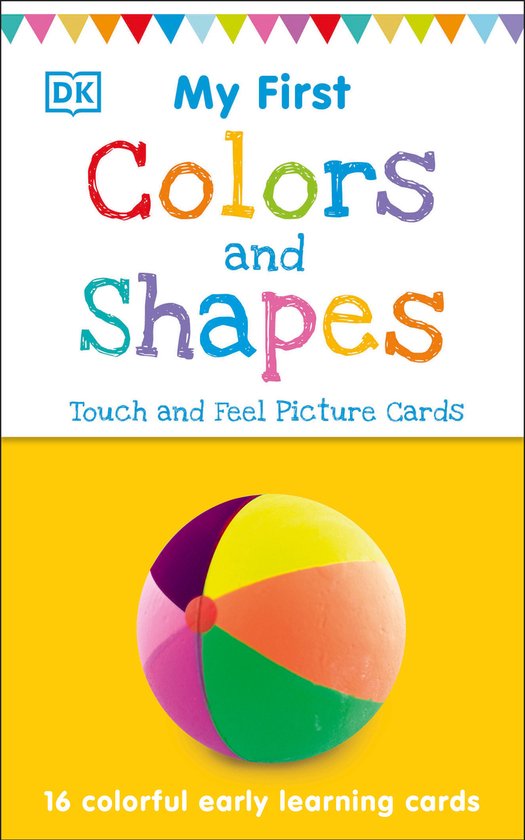 Boek "My First Colors and Shapes" met een kleurrijke strandbal.