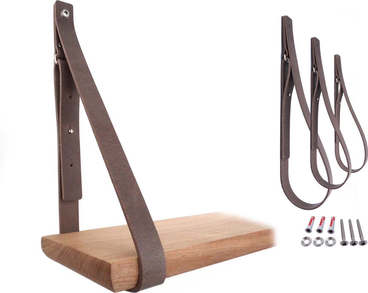 NOOBLU SHELV plankdragers - set van 3 - Cloudy grey