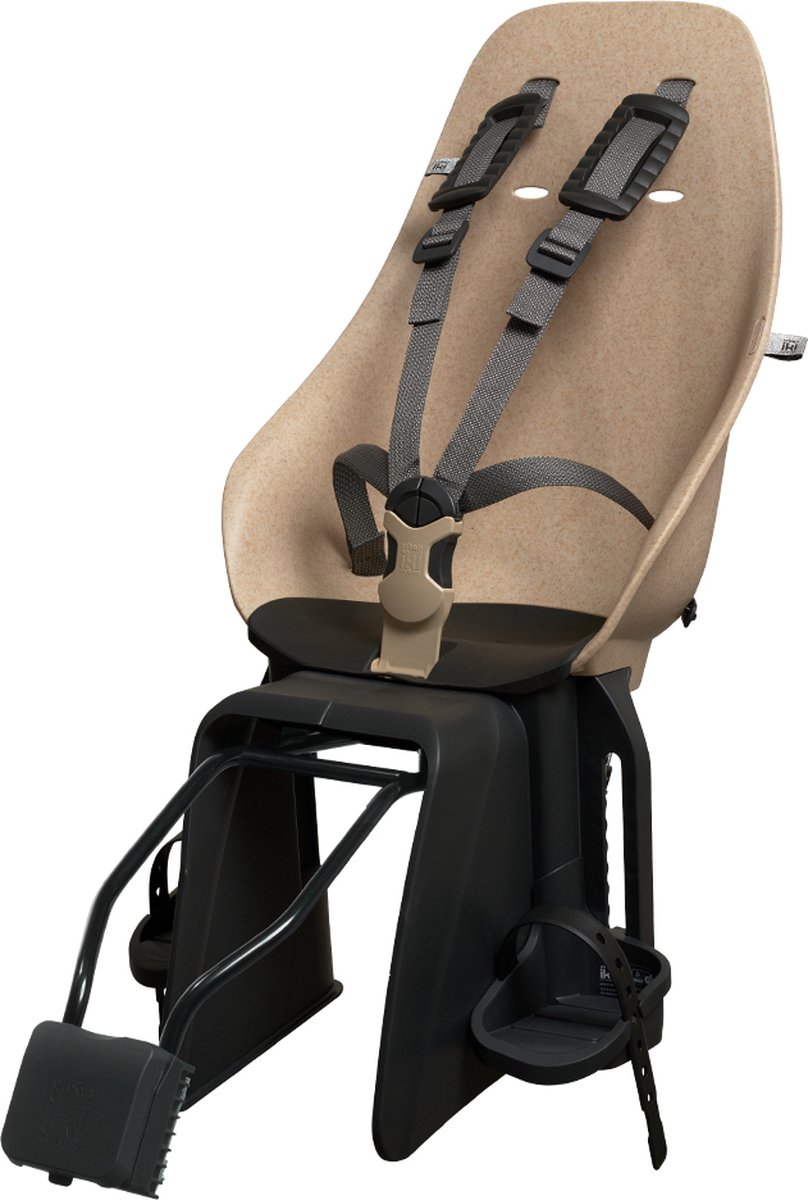 Urban Iki BIO Fietsstoeltje Achter Ta–ke Frame montage - Oishi Beige/ Bincho Black