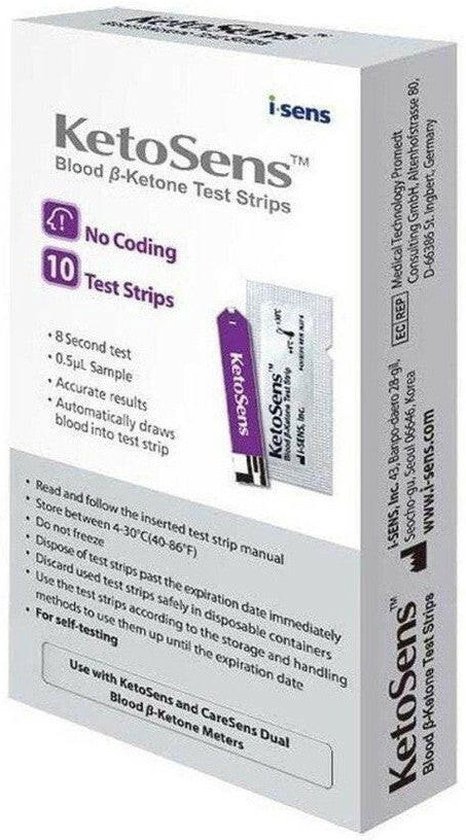 KetoSens bloed ketonen teststrips (10)