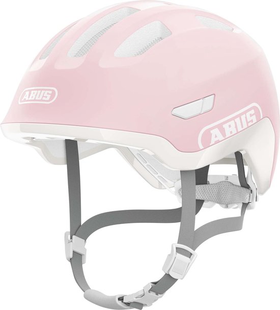 ABUS kinderhelm Smiley 3.0 ACE LED - fietshelm met licht - diepe pasvorm & ruimte voor een vlecht - voor meisjes en jongens - pure rose, maat S