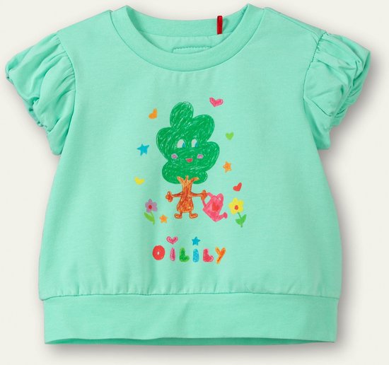 Oilily Toutti - T-Shirt - Meisjes - Groen - 86