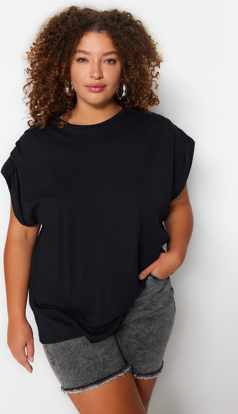 Trendyol TBBSS23AF00053 Volwassenen Vrouwen - Zwart - 5XL