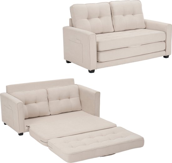 Canapé-lit Multifonctionnel Sweiko Avec Rangement, Ports USB Et Dossier Réglable - Confort Et Pratique !