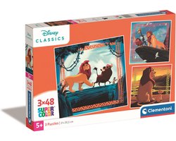 foto van Clementoni - Puzzel - 3x48 Stukjes - De Leeuwenkoning - Kinderpuzzel - Vanaf 5 jaar