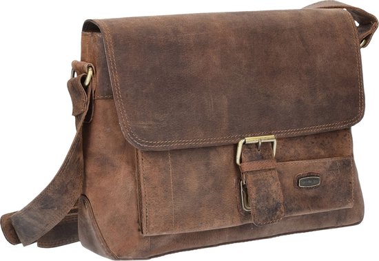HAROLD'S Cuir Sac de bureau Sac à épaule Antic Messengerbag Nature Brun