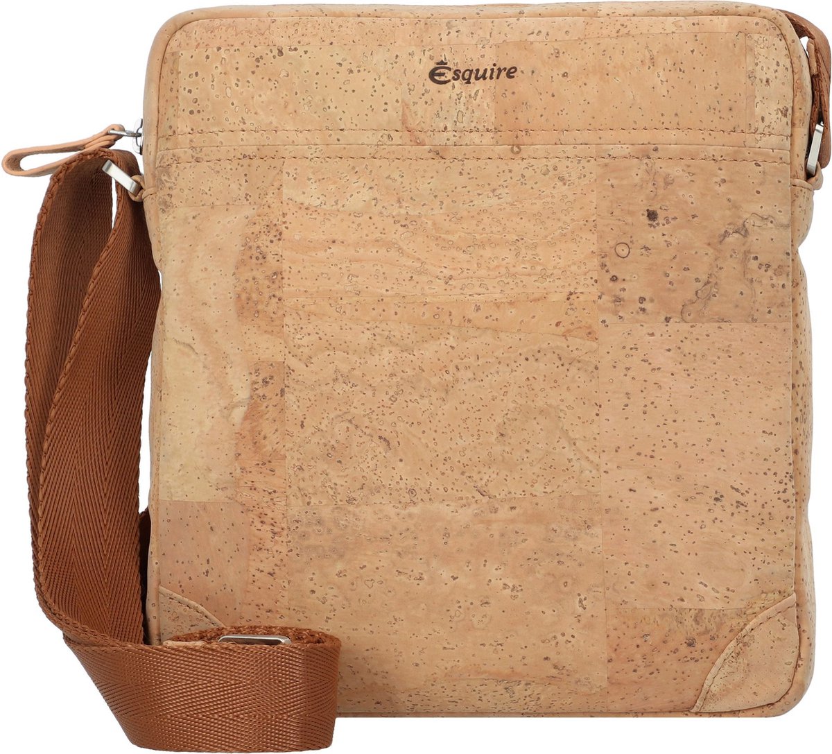 Esquire schoudertas Kork Large Crossbody Bag Natural Lichtbruin