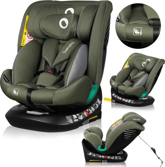 Lionelo Bastiaan One - i-Size Autostoeltje 4in1 - 360° EasyTurn - ISOFIX & TopTether - Groep 0-1-2-3 - 40-150cm - R129 Goedgekeurd - Geavanceerde Zijbescherming - Memory Foam Hoofdsteun - 13-standen Verstelbaar - 4-traps Rugleuning - DriSeat Inzet