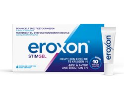 Eroxon Stimgel - Helpt een erectie te krijgen in 10 minuten - Behandeling van impotentie - Stimuleert doorbloeding penis - Makkelijk en veilig in gebruik - Klinisch bewezen - Compatibel met latex condooms - 4 tubes