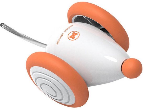 Wicked Mouse - Interactief kattenspeeltje met bots sensoren - Speelgoedmuis voor katten - USB Oplaadbaar - Kattenspeelgoed - Geel