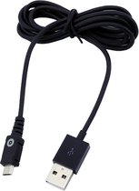 muvit Charge&Synch cable SQ USB naar Micro USB 2.4A 3M Zwart