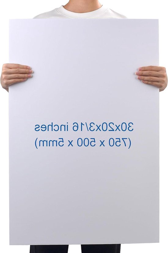 Schuimboard (Foam Board) 750 x 500 x 5mm - 12 Pakket - Groot Wit Posterbord, Zuurvrij, Dubbelzijdig, Schuimplaat Foamboard voor Handwerk, Kunst, Modellering, Display, Presentatie en Schoolprojecten Schuimboard (Foam Board) 750 x 500 x 5mm - 12 Pakket - Groot Wit Posterbord, Zuurvrij, Dubbelzijdig, Schuimplaat Foamboard voor Handwerk, Kunst, Modellering, Display, Presentatie en Schoolprojecten