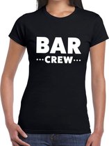 Bar Crew / personeel tekst t-shirt zwart dames XS