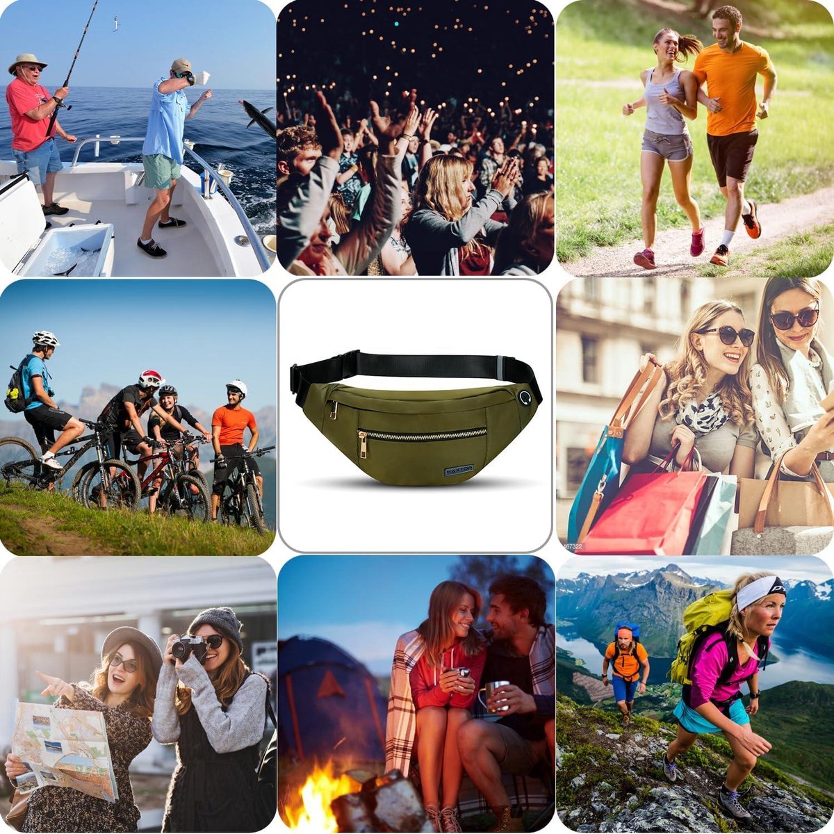 Sac Banane Ceinture Pour Hommes Et Femmes. Sac De Sport Multi-Fonction