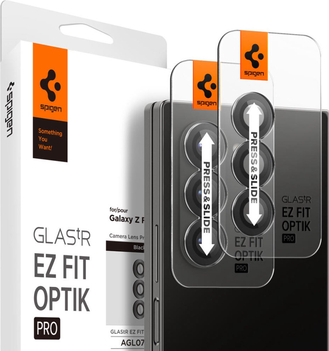 Spigen Camera Lens Protector Geschikt voor Samsung Galaxy Z Fold 6 - Glas.tR EZ Fit Optik Pro - 9H Tempered Glass - Gemakkelijke Installatie - Zwart 2-Pack
