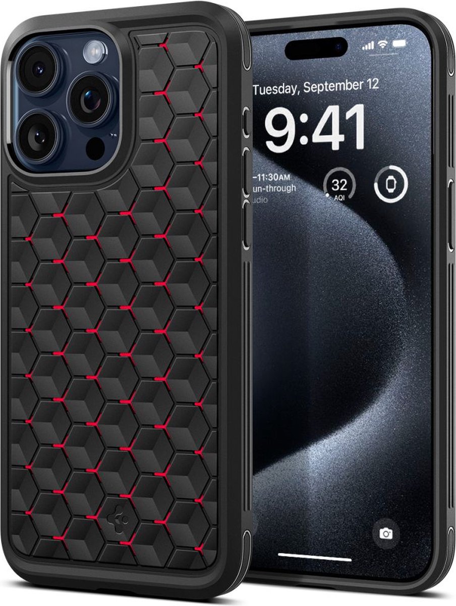 Spigen Cryo Armor Back Cover hoesje voor Apple iPhone 15 Pro Max - Rood
