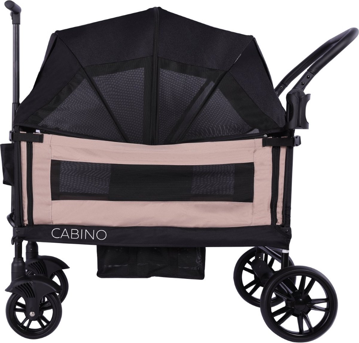 Cabino Waggie Bolderkar Opvouwbaar Met 2 Zitjes - Inclusief - afbeelding 2