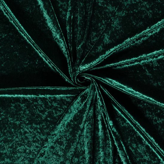 Velours de Panne / Tissu Velours Écrasé - Vert Foncé - 1 Mètre