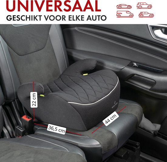 Kinderzitje Andy, Premium zitverhoger auto ECE R 129 gekeurd, kinderzitje zwart/blauw van LIONELO — afbeelding 4