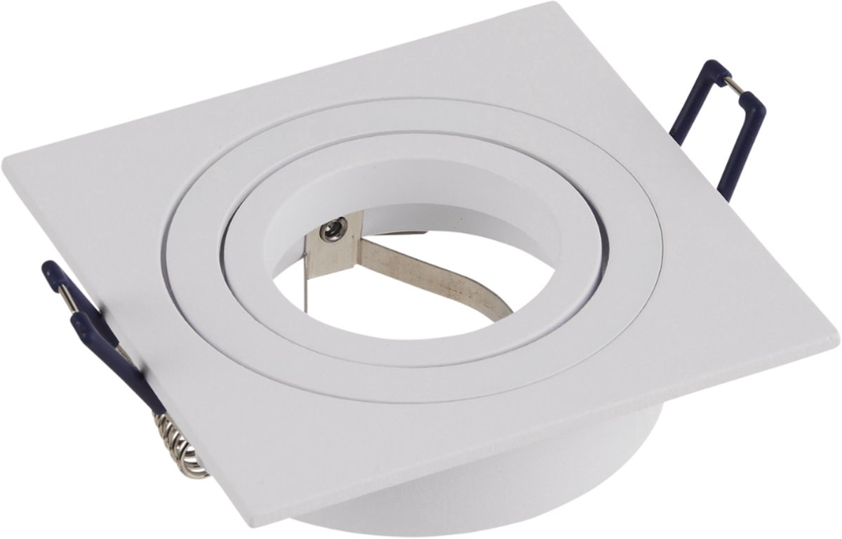 Inbouwspot wit vierkant kantelbaar - Met GU10 fitting - 10 stuks