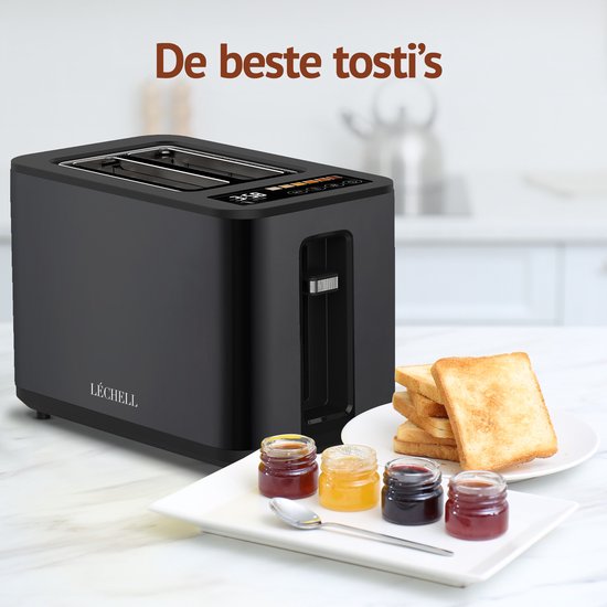 Grille-pain Nordic Briebe 2 Fentes Larges 870W, 6 Niveaux Dorure, Décongélation