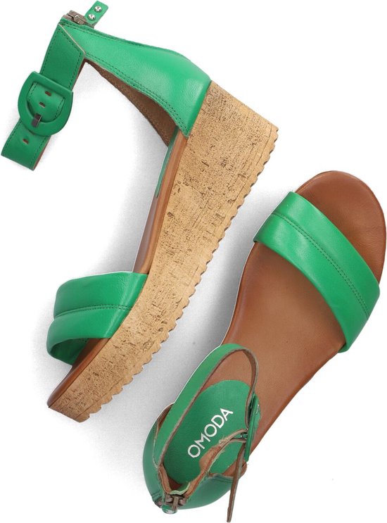 Omoda 722025 Sandalen Met Sleehak Dames Groen Maat 39 bol