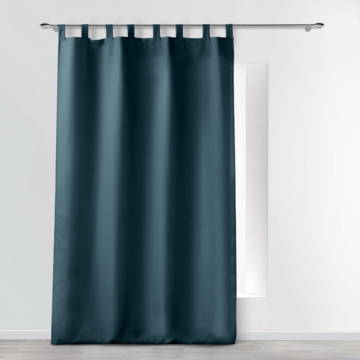 Gordijnen - Kant en klaar - Met ophanglus 140x260cm uni polyester Navy Blauw