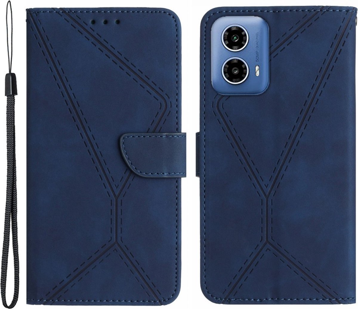 Coverup Hoesje - Geschikt voor Motorola Moto G85 Hoesje - Coverup Book Case - Blauw