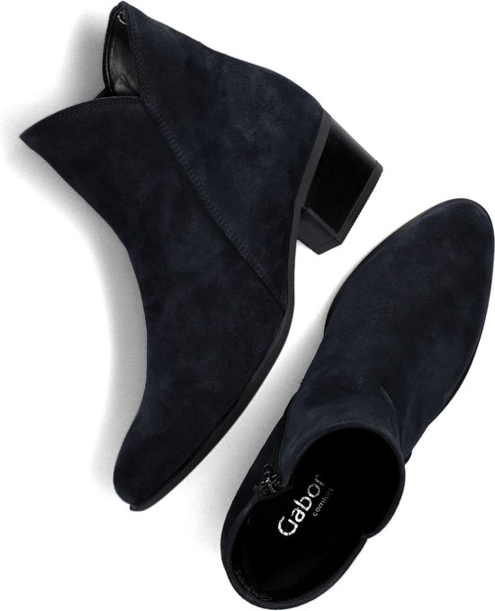 Gabor 680.2 Enkellaarsjes Enkelboots met rits Dames Blauw Maat 37 5 bol