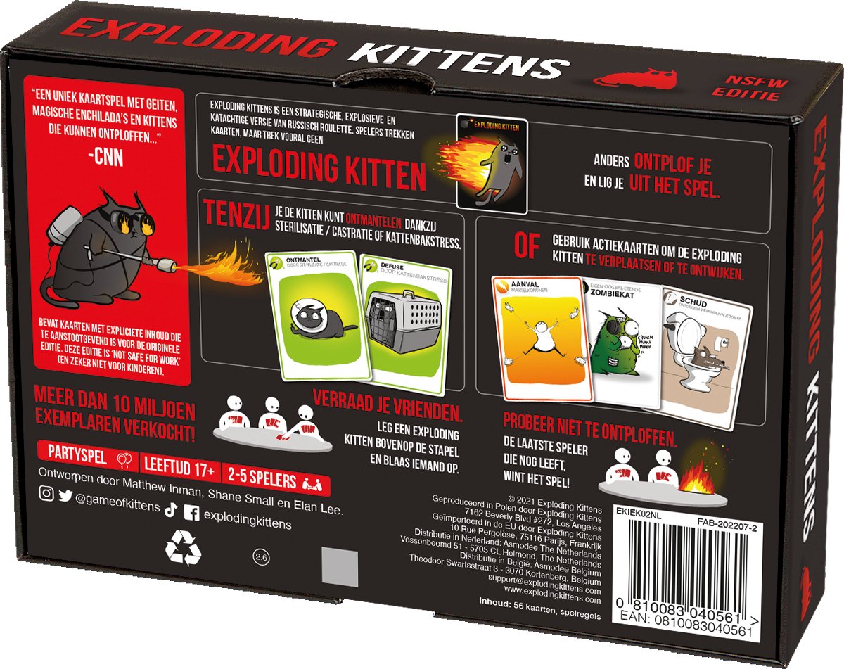 Exploding Kittens NSFW - Kaartspel voor Volwassenen - Partyspel — afbeelding 5