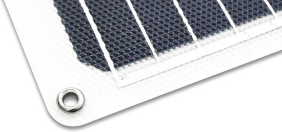 5 Jaar Garantie - Bluetooth Set Flexibel Zonnepaneel 110Wp Caravan, Camper, Boot, Tent - MPPT Victron Energy laadregelaar 75/15 - Zonnepaneel Compleet Pakket - Kabel met connectoren - Plug-Play set schematische tekening en handleiding-Monokristallijn van Monzana — afbeelding 2