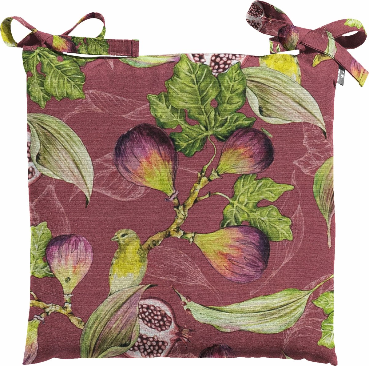 Madison Toscane kussen 46x46 outdoor Jasmijn bordeaux