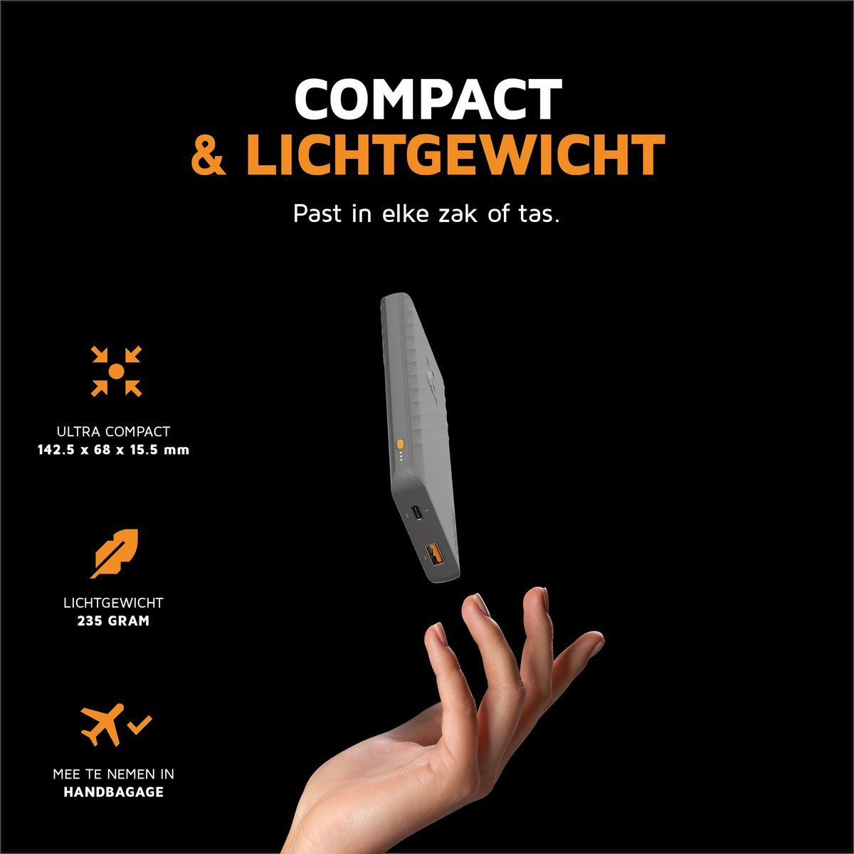 Xtorm Supercharge Powerbank 10000 mAh 20W Zwart - afbeelding 3