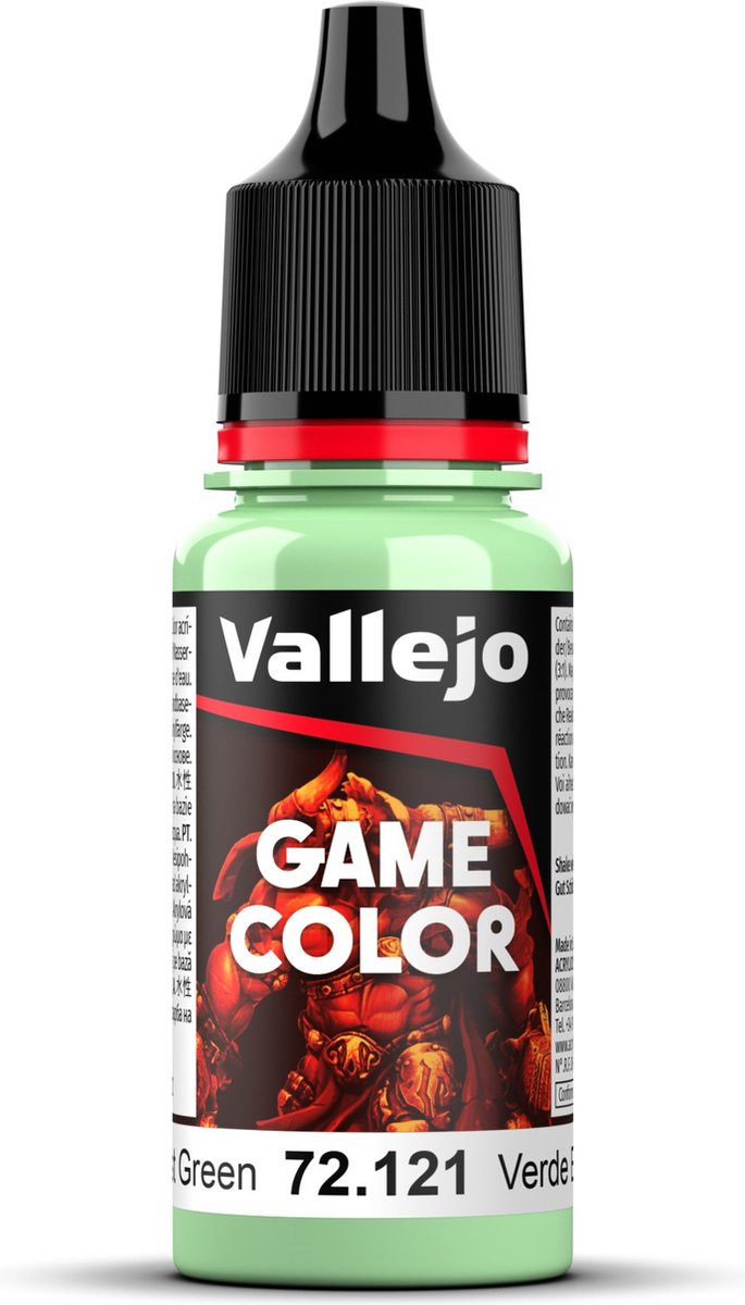 Vallejo Hobbyverf Acrylverf - 72121 Game Color - Ghost Green - Acryl - Verf flesje - 18 ml