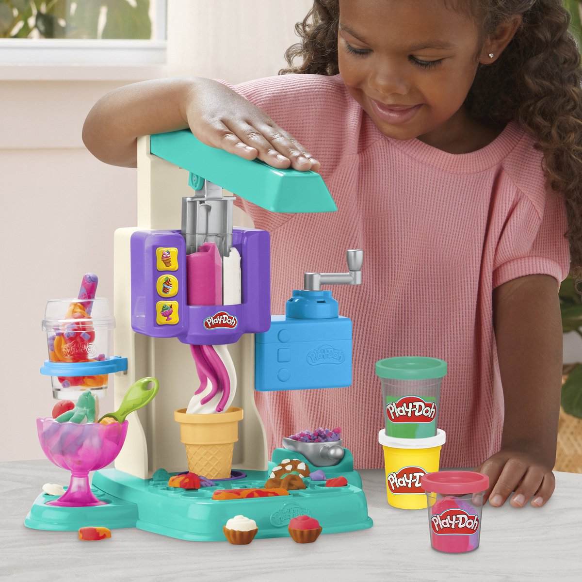 Play-Doh Rainbow Softijs Speelset - Boetseerklei - Inclusief 5 Play-Doh potjes — afbeelding 5