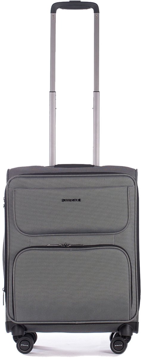 STRATIC Bendigo Light - zachte koffer - handbagage - 55x40x22 cm - 2,3 kg - 48 L - Silver