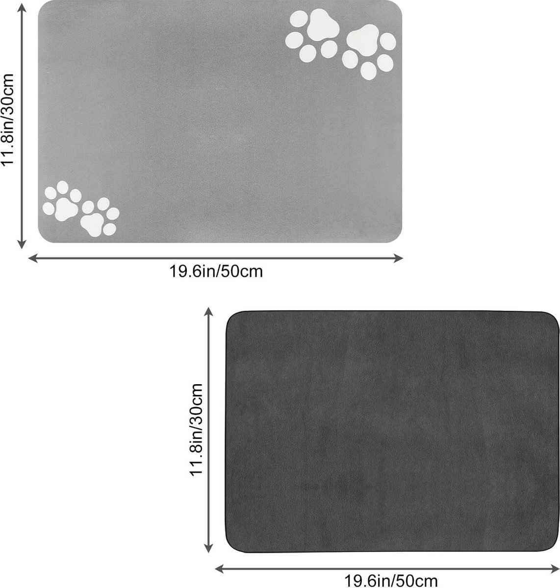 Ne&no® Hondenbakonderlegger, 60 X 40 Cm, Antislip En Veganistisch Voeronderlegger