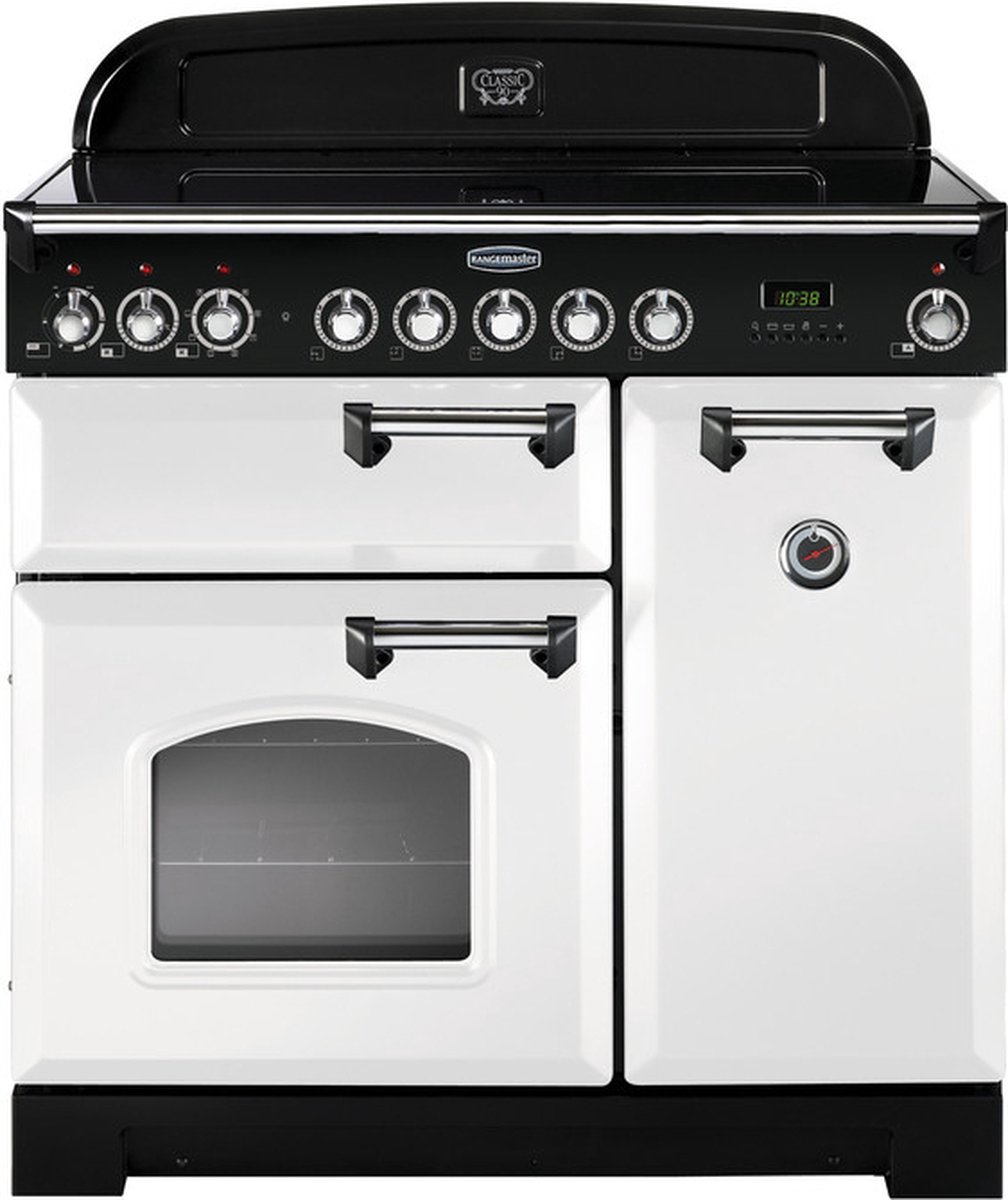 Rangemaster Classic Deluxe 90 Ceramic Range-fornuis Electrisch Keramisch Wit