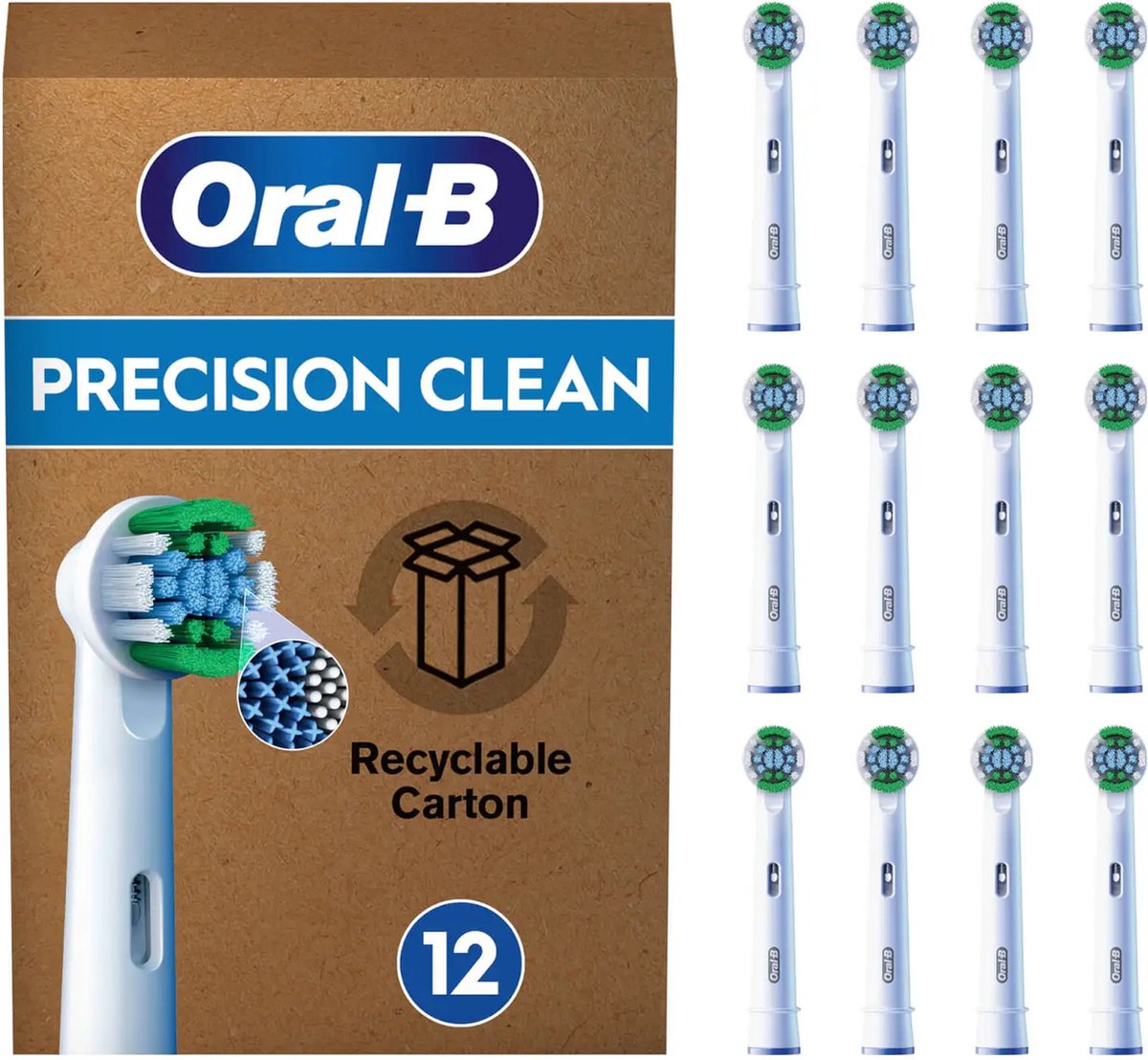 Oral-B Precision Clean Pro - Opzetborstels met CleanMaximiser Technologie - 12 Stuks - Brievenbusverpakking