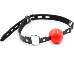 Smart Moves - Siliconen Ball Gag - Zwart/Rood