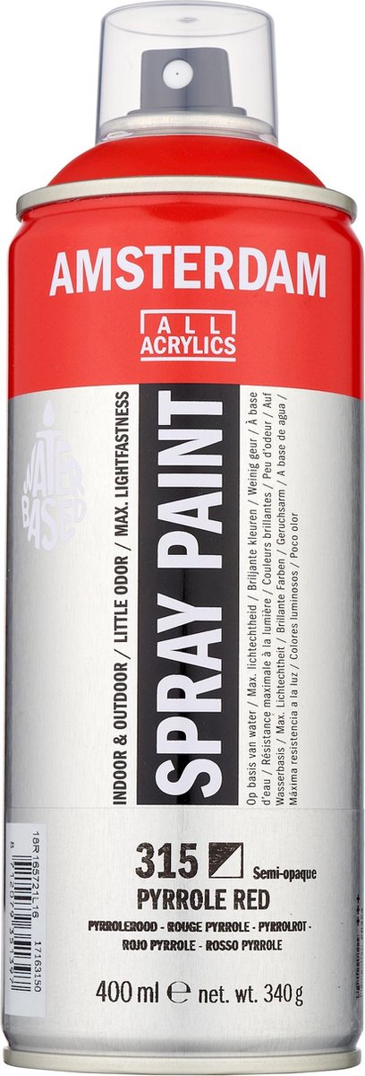 Spuitbusverf - Spraypaint - #315 - Pyrrolerood - Amsterdam - 400ml