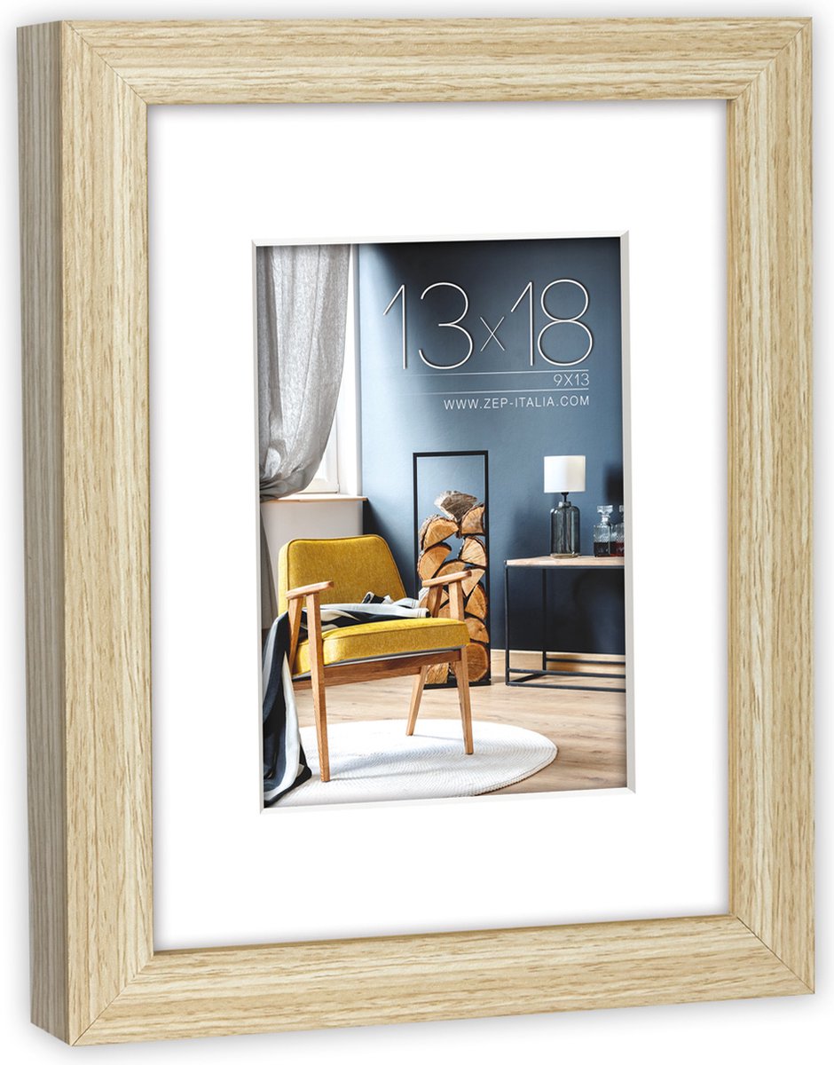 ZEP - Houten Fotolijst Niki Bruin voor foto formaat 10x15 / 15x20 - V5968N