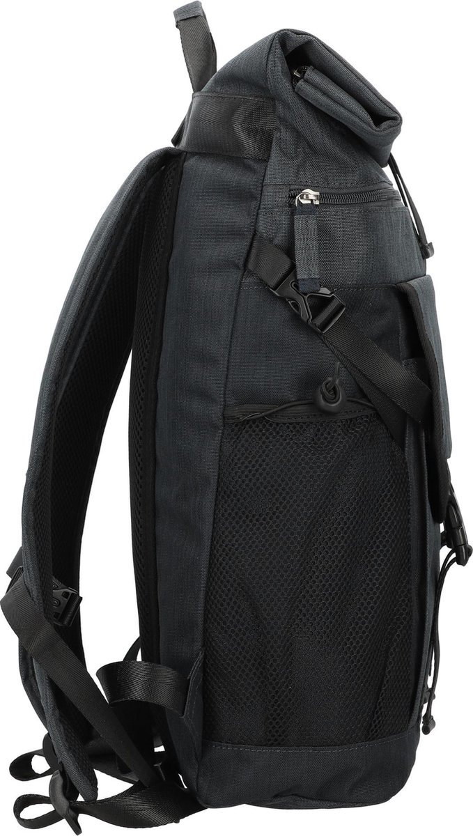 Sac à Dos Camel Active Satipo Flap Backpack L – Gris Foncé, Nylon, Pour Ordi, Neuf