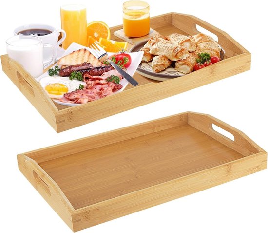 Continenta C3061 - Dienblad voor op Bed 61x35 cm rubber vijg