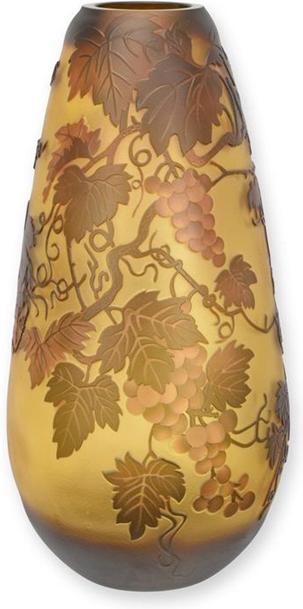 De Splinter B.V. EEN CAMEO GLAZEN VAAS 'GRAPE VINE' divers